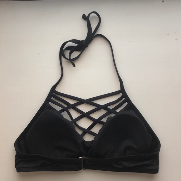 Target Mossimo Black Halter Bikini Top size S - Picture 3 of 4